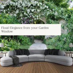 Garden Architecture Floral Hanging Tapestry Wall Art Large Tapestry Mural Decor Photograph Backdrop Blanket Curtain Home Bedroom Living Room Decoration