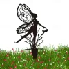 Garden Fairies Metal Garden Art. Fairy Aurora is a Spring Garden Fairy. Metal Outdoor Decor for Your Patio Pots Lawn Flower Beds or Yard. Make Your Space Magical