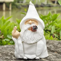 Garden Gnome Polyresin Figures Decoration Cheeky Garden Gnomes Gnomes, Smoking Gnome Sculpture Funny Garden Gnomes Weatherproof
