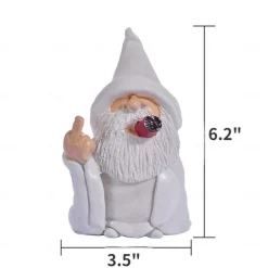 Garden Gnome Polyresin Figures Decoration Cheeky Garden Gnomes Gnomes, Smoking Gnome Sculpture Funny Garden Gnomes Weatherproof