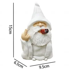 Garden Gnome Polyresin Figures Decoration Cheeky Garden Gnomes Gnomes, Smoking Gnome Sculpture Funny Garden Gnomes Weatherproof