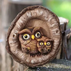 Garden Gnome Statue Elf Out The Door Tree Hugger Garden Peeker Yard Art Tree Sculpture Tree Gnome Decoration Outdoor for Patio Yard Lawn Porch Ornament