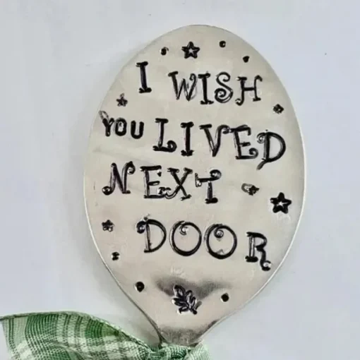 Garden Marker Friendship Gift, Silver Stamped Spoon Plant Markers, Silver Plate Stamped Spoon Garden Markers, Garden Art Marker, Plant Lover Garden Decoration