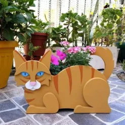 Garden Planters,Cute Dog Cat Animal Shaped Cartoon Flower Planter,Succulent Planter for Living Or Artificial Plants for Home Balcony,Garden Decoration