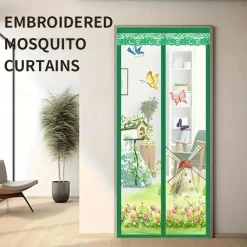 Garden Windmill Magnetic Screen Door Mesh Screen Door Fly Insect Door Screen Curtain Mosquito for Balcony Sliding Doors Living Room Children's Room