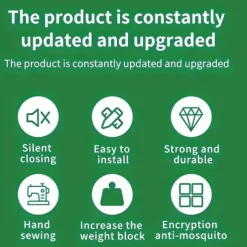 Garden Windmill Magnetic Screen Door Mesh Screen Door Fly Insect Door Screen Curtain Mosquito for Balcony Sliding Doors Living Room Children's Room