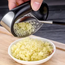 Garlic Press Rocker Stainless Steel Garlic Mincer Garlic Crusher Garlic Chopper for Smash Garlic Press Stainless Steel - Garlic Press Rocker