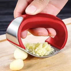 Garlic Press Rocker Stainless Steel Garlic Mincer Garlic Crusher Garlic Chopper for Smash Garlic Press Stainless Steel - Garlic Press Rocker