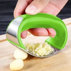 Garlic Press Rocker Stainless Steel Garlic Mincer Garlic Crusher Garlic Chopper for Smash Garlic Press Stainless Steel - Garlic Press Rocker