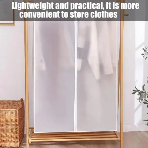 Garment Bags Dust Cover PEVA Clothes Cover Transparent Coat Hanging Clothes Storage Bag Premium Thickened Clothing Organizer Moisture-proof Dust-proof Clothes Cover