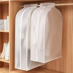 Garment Bags Dust Cover PEVA Clothes Cover Transparent Coat Hanging Clothes Storage Bag Premium Thickened Clothing Organizer Moisture-proof Dust-proof Clothes Cover