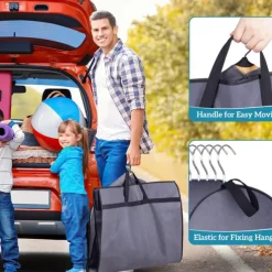 Garment Bags for Hanging Clothes Storage, Gusseted Clear 43