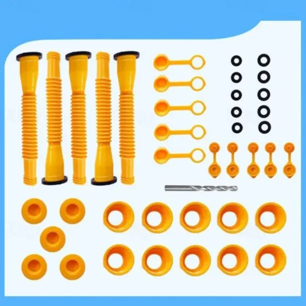 Gas Can Spout Replacement Gas Can Nozzle Spout Length is 10.2 in, Easier to use Suitable for most 1/2/5/10 gal oil cans With Gas Can Vent Caps, Thick rubber pad, Spout Cover, Base Cap