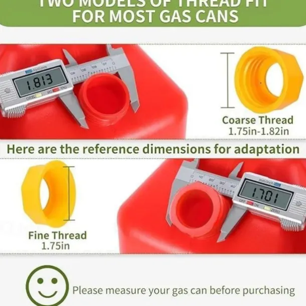 Gas Can Spout Replacement Gas Can Nozzle Spout Length is 10.2 in, Easier to use Suitable for most 1/2/5/10 gal oil cans With Gas Can Vent Caps, Thick rubber pad, Spout Cover, Base Cap