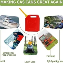 Gas Can Spout Replacement Gas Can Nozzle Spout Length is 10.2 in, Easier to use Suitable for most 1/2/5/10 gal oil cans With Gas Can Vent Caps, Thick rubber pad, Spout Cover, Base Cap