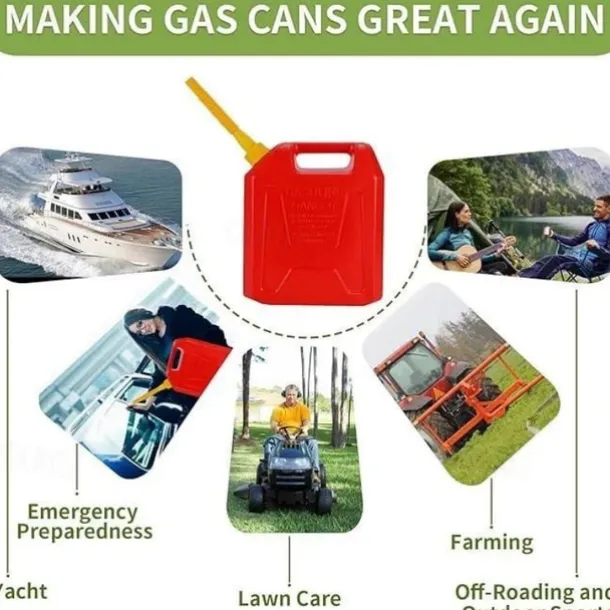 Gas Can Spout Replacement Gas Can Nozzle Spout Length is 10.2 in, Easier to use Suitable for most 1/2/5/10 gal oil cans With Gas Can Vent Caps, Thick rubber pad, Spout Cover, Base Cap