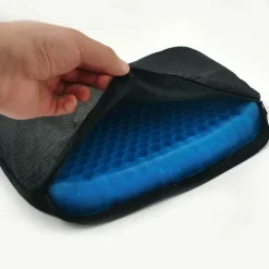 Gel Seat Cushion Pressure Relief Cushion Cooling Thick Big Breathable Honeycomb Gel Cushion Absorbs Pressure Points With Non-Slip Cover Wheelchair