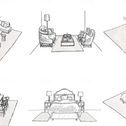 Geometric Abstract Runner Rug Kitchen Mat Non-Slip Oil Proof Rug Indoor Outdoor Mat Bedside Bedroom Decor Bathroom Mat Entrance Rug Door Mat