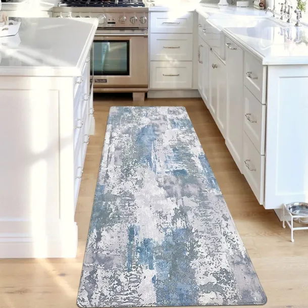 Geometric Abstract Runner Rug Kitchen Mat Non-Slip Oil Proof Rug Indoor Outdoor Mat Bedside Bedroom Decor Bathroom Mat Entrance Rug Door Mat