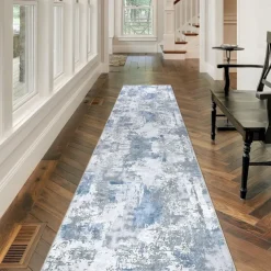 Geometric Abstract Runner Rug Kitchen Mat Non-Slip Oil Proof Rug Indoor Outdoor Mat Bedside Bedroom Decor Bathroom Mat Entrance Rug Door Mat