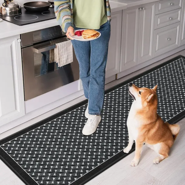 Geometric Abstract Runner Rug Kitchen Mat Non-Slip Oil Proof Rug Indoor Outdoor Mat Bedside Bedroom Decor Bathroom Mat Entrance Rug Door Mat