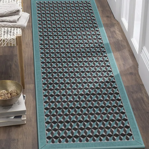 Geometric Abstract Runner Rug Kitchen Mat Non-Slip Oil Proof Rug Indoor Outdoor Mat Bedside Bedroom Decor Bathroom Mat Entrance Rug Door Mat