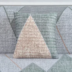 Geometric Color Blocks Sofa Cover Elastic Sofa Slipcover L Shaped Couch Cover Furniture Protector for Bedroom Office Living Room Home Decor