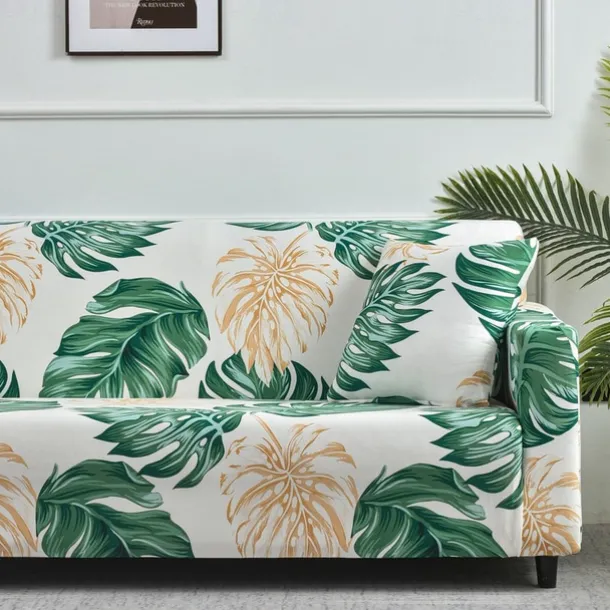 Geometric Color Blocks Sofa Cover Elastic Sofa Slipcover L Shaped Couch Cover Furniture Protector for Bedroom Office Living Room Home Decor