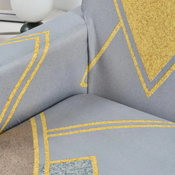 Geometric Color Blocks Sofa Cover Elastic Sofa Slipcover L Shaped Couch Cover Furniture Protector for Bedroom Office Living Room Home Decor
