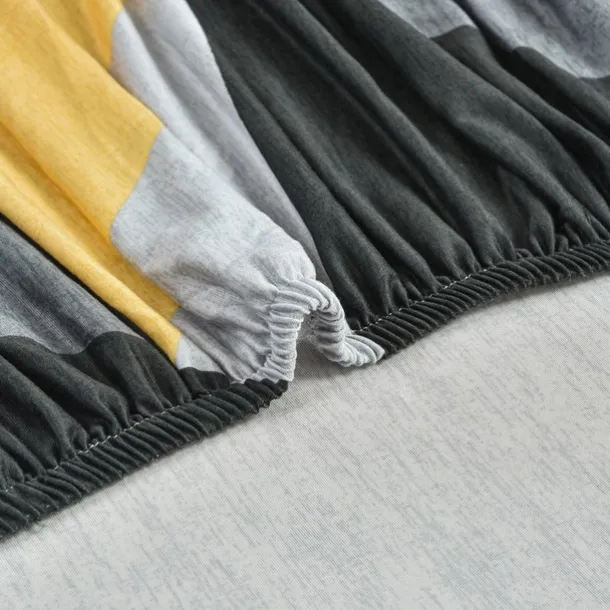 Geometric Color Blocks Sofa Cover Elastic Sofa Slipcover L Shaped Couch Cover Furniture Protector for Bedroom Office Living Room Home Decor