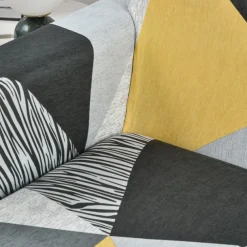 Geometric Color Blocks Sofa Cover Elastic Sofa Slipcover L Shaped Couch Cover Furniture Protector for Bedroom Office Living Room Home Decor
