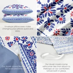 Geometric Pattern Duvet Cover Set Set Soft 3-Piece Luxury Cotton Bedding Set Home Decor Gift Twin Full King Queen Size Duvet Cover