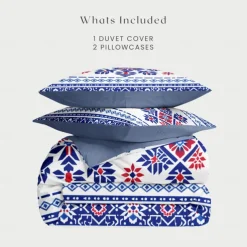 Geometric Pattern Duvet Cover Set Set Soft 3-Piece Luxury Cotton Bedding Set Home Decor Gift Twin Full King Queen Size Duvet Cover