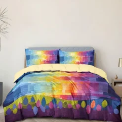 Geometric Pattern Duvet Cover Set Set Soft 3-Piece Luxury Cotton Bedding Set Home Decor Gift Twin Full King Queen Size Duvet Cover