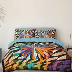 Geometric Pattern Duvet Cover Set Set Soft 3-Piece Luxury Cotton Bedding Set Home Decor Gift Twin Full King Queen Size Duvet Cover