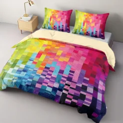 Geometric Pattern Duvet Cover Set Set Soft 3-Piece Luxury Cotton Bedding Set Home Decor Gift Twin Full King Queen Size Duvet Cover