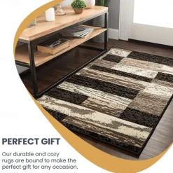 Geometric Woodland Runner Rug Kitchen Mat Non-Slip Oil Proof Rug Indoor Outdoor Mat Bedside Bedroom Decor Bathroom Mat Entrance Rug Door Mat