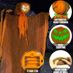 Ghostly Halloween Glowing Pumpkin Skeleton Pendant Decoration Fun Activity for All Age Halloween Themed Decorations Children and Adults