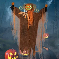 Ghostly Halloween Glowing Pumpkin Skeleton Pendant Decoration Fun Activity for All Age Halloween Themed Decorations Children and Adults