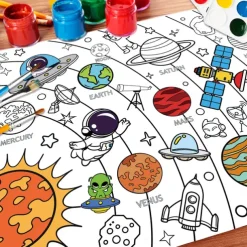 Giant Coloring Poster For Classroom Wall - Birthday Activity Poster/Table Cover, Perfect For School Parties, Birthday Party And Special Events Decoration