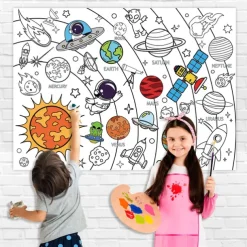 Giant Coloring Poster For Classroom Wall - Birthday Activity Poster/Table Cover, Perfect For School Parties, Birthday Party And Special Events Decoration