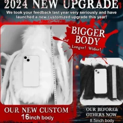 Giant Halloween Hairy Spider Realistic Scary White Spider Props Decoration for Indoor and Outdoor Decoration