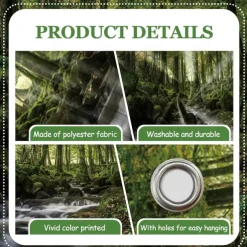 Giant Trees Forest Outdoor Garage Door Cover Banner Beautiful Large Backdrop Decoration for Outdoor Garage Door Home Wall Decorations Event Party Parade