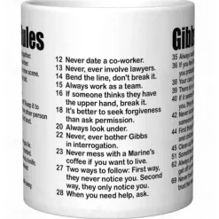 Gibbs Rules mugs 11oz Simple Office Ceramic Coffee Mug Success criteria Tea Cup Gift For Your Wife Husband