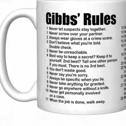 Gibbs Rules mugs 11oz Simple Office Ceramic Coffee Mug Success criteria Tea Cup Gift For Your Wife Husband