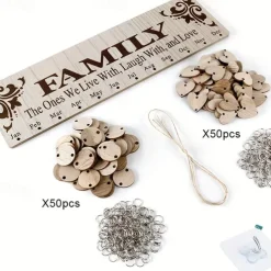 Gifts for Mom Grandma to Remember Everyone's Birthday Wooden Family Birthday Reminder Calendar Plaque with 100 Wood Tags Wall Hanging Unique Presents Ideas from Daughter Son