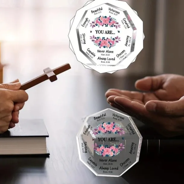 Gifts for Women (4*4Inch), Birthday Gifts Inspiration Religious Gifts Spiritual Gifts Catholic Gifts For Women Her Mom Friends Female Coworker Sister (Acrylic)