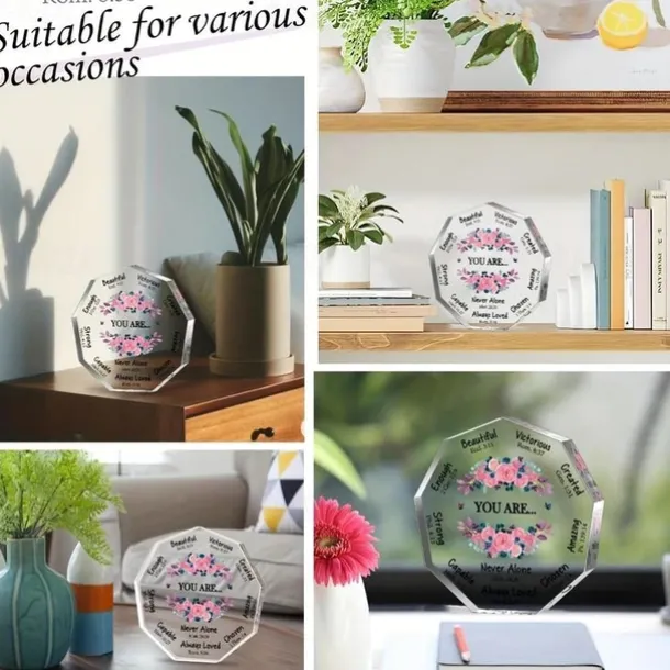 Gifts for Women (4*4Inch), Birthday Gifts Inspiration Religious Gifts Spiritual Gifts Catholic Gifts For Women Her Mom Friends Female Coworker Sister (Acrylic)