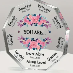 Gifts for Women (4*4Inch), Birthday Gifts Inspiration Religious Gifts Spiritual Gifts Catholic Gifts For Women Her Mom Friends Female Coworker Sister (Acrylic)