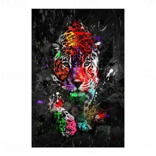 Giraffe Graffiti Wall Art Canvas Paintings on the Wall Art Posters and Prints Animals Modern Pictures For Kids Room Decor